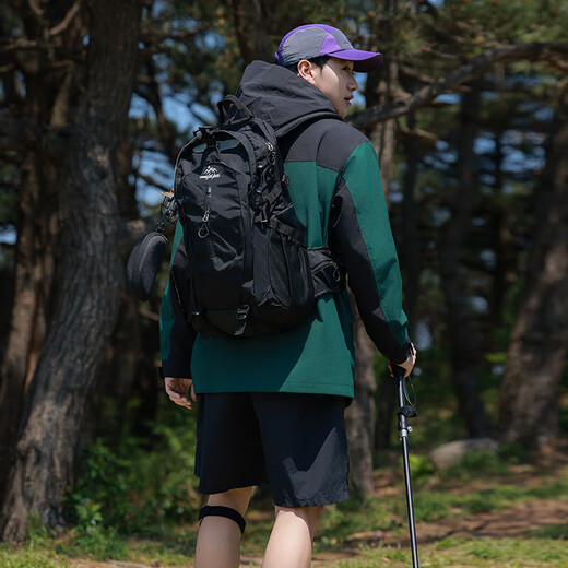 Yookdd (yookdd) outdoor lightweight mountaineering bag men's travel hiking mountain climbing equipment backpack women's large capacity travel backpack mountaineering bag dark night black