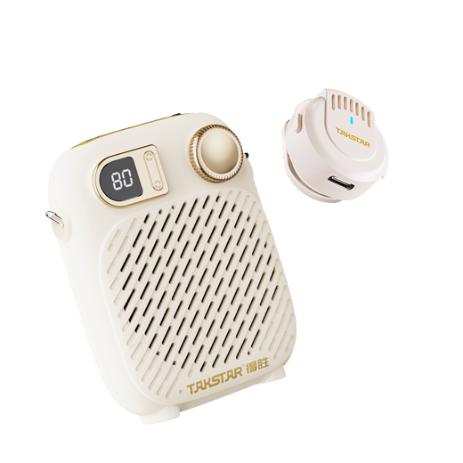 TAKSTAR S20W Wireless Lavalier Little Bee Speaker Portable Button Lavalier Edition Teaching Special Guide Teacher Class Compact Speaker Speaker Ivory White