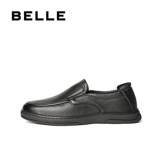 Belle slip-on business casual shoes for men 25 autumn new sheep leather slip-on work leather shoes 8TU01CM5 black 42 (260mm)