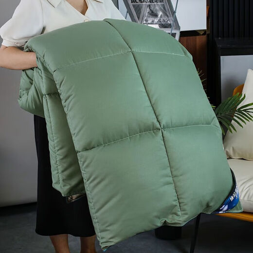 水星家纺出品95白鹅绒被子春秋被冬被保暖双人鸭绒被芯羽绒被加厚 8/*686黄+灰[已通过质检] 150x200cm8斤加厚冬被