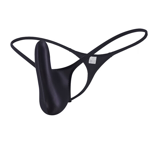Ttpmer Herren -Tanga JJ Aufgedreht seidige sexy glänzende Männer blau t Hosen elastische Taille anregen Unterwäsche Herrenmondnacht schwarz m