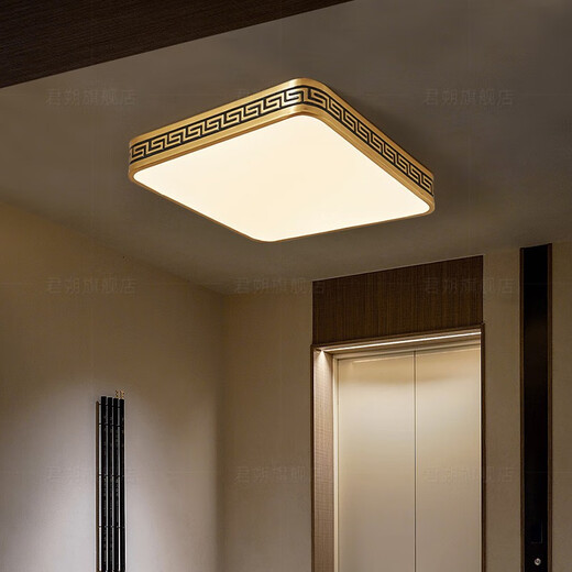 Éclairage opposé 2025 Nouveau plafond extérieur clair de porte anti-insectes imperméable de porte étanche Villa chinoise Entrée cuivre complète
