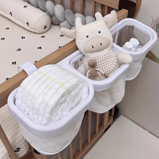 Qiaolexiong (Qiaolexiong) Baby Game Fence MARCO Cuna Bolsa colgante Bag Multifuncional Pañal Bolsa colgante Boba colgante de almacenamiento