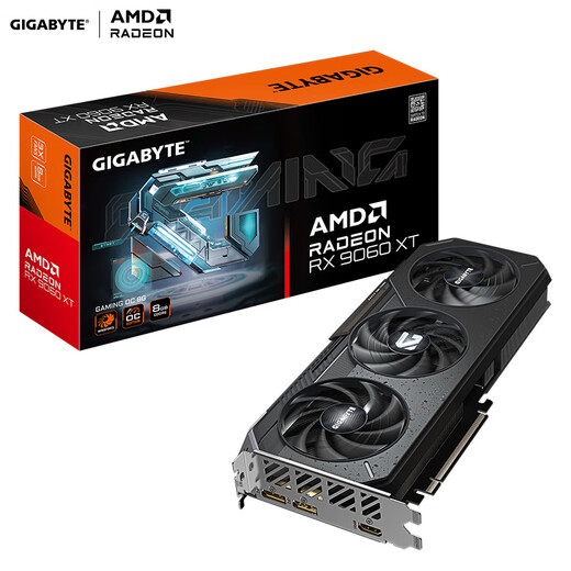 GIGABYTE 9060XT graphics card AMD Radeon RX 9060 XT GAMING OC 8G E-sports game design smart AI computer independent graphics card