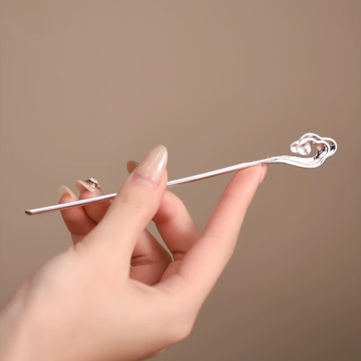 Phoenix pure silver s999 Ruyi Xiangyun hairpin girl palace Chinese style cheongsam Hanfu sterling silver solid hairpin birthday gift pure silver 999 April peony hairpin happy and complete