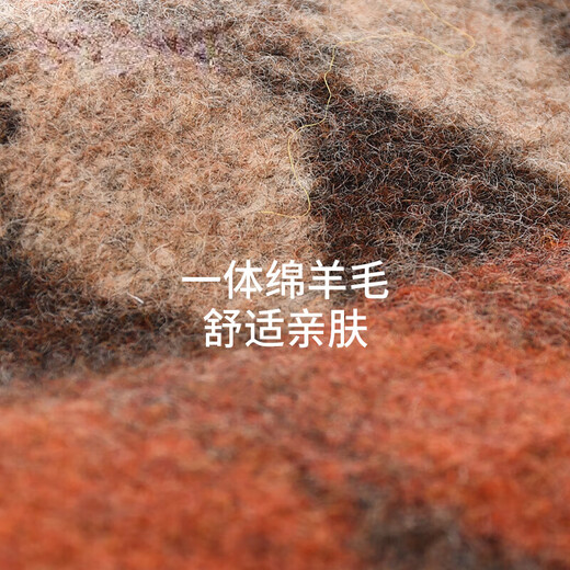 Kenmont 100% sheep wool woven plaid jacquard fisherman hat women's autumn and winter foldable ear protection warm basin hat km-9527