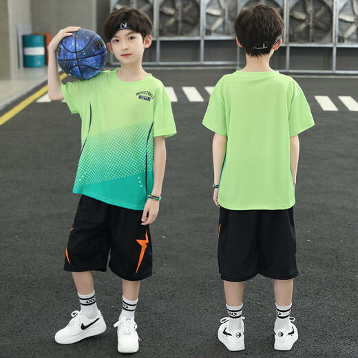 Disney Children's Basketball Uniforme Summer Boys Sportswear Sports Sports Suit de taille moyenne à manches courtes pour garçons à manches
