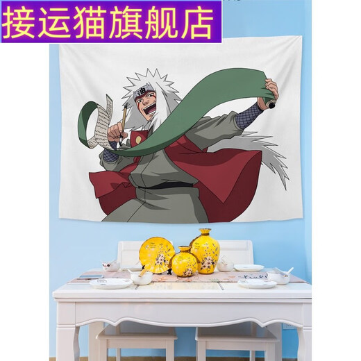 接运猫火影忍者动漫背景布海贼王ins挂布卧室房间宿舍挂毯床头装饰 GT1047 宽100cm-高75cm(收藏加购+安装