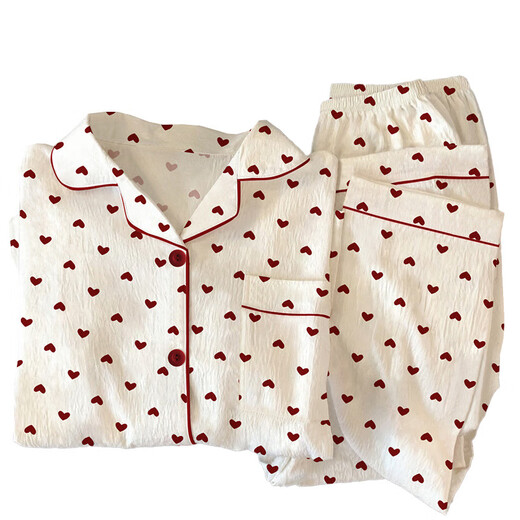 Antarctic Gentle Girl's Love Cardigan Pajamas peut être porté à l'extérieur au printemps de nouveaux vêtements en tissu ridés à manches longues KK3527 # M 170 [80-100jin suggéré [Jin est égal à 0,5 kg]]]