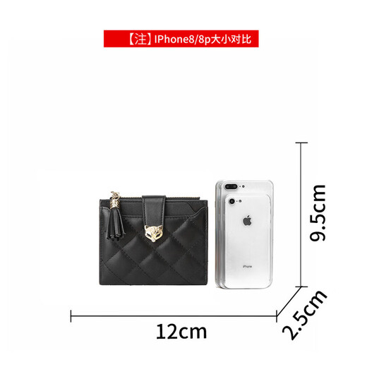 Golden Fox (Foxer) Top -Layer Cowide Damen Brieftasche große Kapazität Kurzkartentasche Geld Kicker
