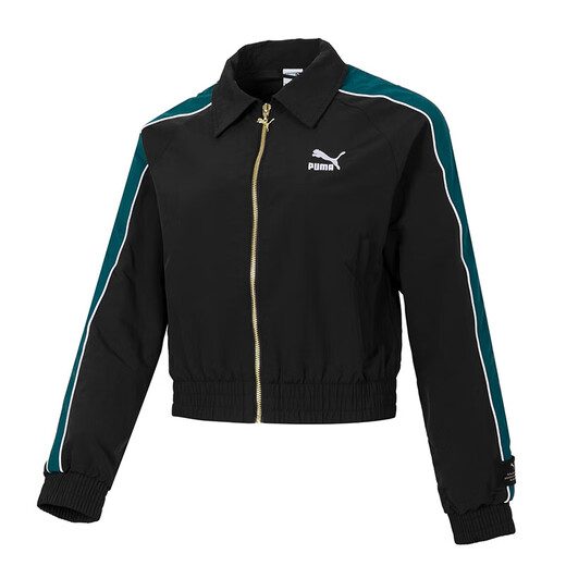 彪马（PUMA）官方舰店女装 2025夏新款运动服跑步健身训练服休闲时尚翻领夹克 629113-01 S