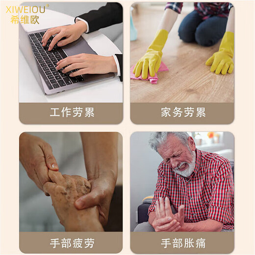 Xivio electric hand massager, palm and wrist joint numbness relief artifact, meridian and acupuncture points, fully automatic heating and kneading massager, holiday gift for elders, white