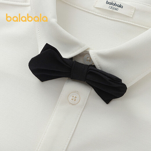 Balabala shopping mall same style boys' shirts children's long sleeves 2025 new autumn clothing trendy big children's shirts original white 10101 110