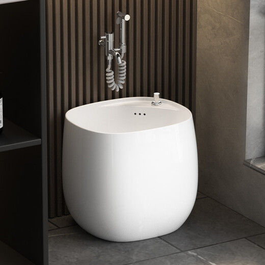Rizhao Mute mop pool household balcony bathroom mop basin ceramic mop pool outdoor mop basin bathroom mop pool M1049[49*38*40cm] single-pot goods on door