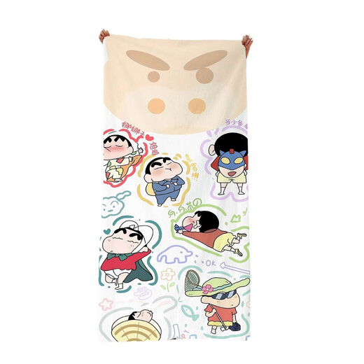 Fitness towel pad to isolate dirt, Crayon Shin-chan sports sweat room equipment, iron cloth, Pilates absorbent, water-absorbent and sweat-absorbing main image, Crayon Shin-chan 140x70 1 item