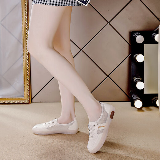 Woodpecker White Shoes for Women 2025 Summer NUEVA MEHA ANTERENTE DESAUPABLE DE UNA PIES SOLO SOLO SOLO CAVILLO CORRALES FORMAS BEIGE 35