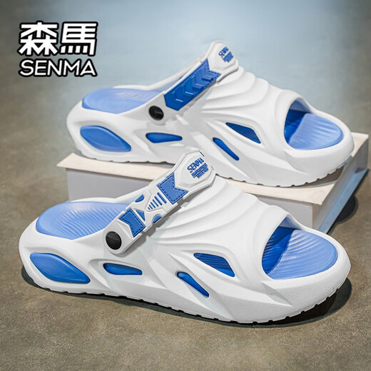 Sandales Semirir Sandals Men's Summer Sole collant Sandals décontractés Sandales Mens extérieures étanches Sports antidérapants Sports Black Grey 41 [41-42 Même taille]