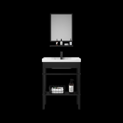 JPHZNB Floor-Sanding Forme Bathroom Wash Basin Small Apartment Bracket Mand Basin lavabo Basin Basin Armoire de salle de bain 4837E BASIN + DRAIT DE STAND