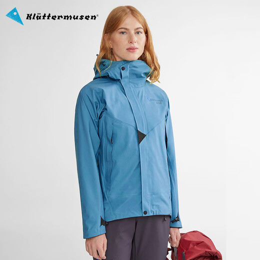 KLATTERMUSEN攀山鼠10651W阿萨神族女款轻量冲锋衣-Asynja Jacket W's 675/Blue Granit（花岗岩蓝） M