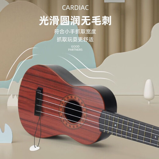 雅马哈初学者尤克里里入门级吉他新手仿真儿童玩具网红初中生乐器可弹奏 云木色初学者21寸高配礼包