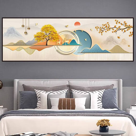 Sanqihu Modernes Schlafzimmer Nachtaufkleber Selbstklebende Wandmalerei Wohnzimmer Sofa Hintergrund Wanddekoration Malerei Mural Aufkleber hängen malen Wandaufkleber Shuangyu Feifei Th-1396 Nr. 1 Breite 90 cm x Höhe 30 cm