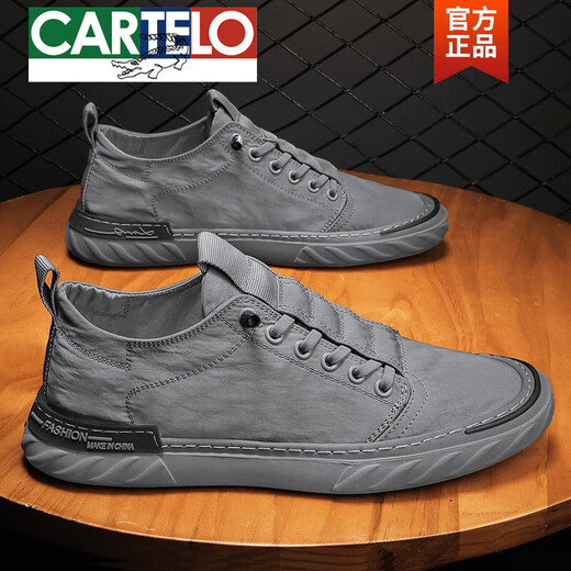 Cartelo Canvas Chaussures pour hommes printemps 2025 Nouveau d'été Breatte Anti-Odor Old Pékin Chaussures en tissu sportif et chaussures plates décontractées chaussures à tendance noire 40