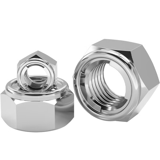 Tianzhuo Hardware 304/201/316 stainless steel metal locking nut all-metal hexagonal self-locking anti-loosening anti-removal nut 304 material-M8-5 pieces