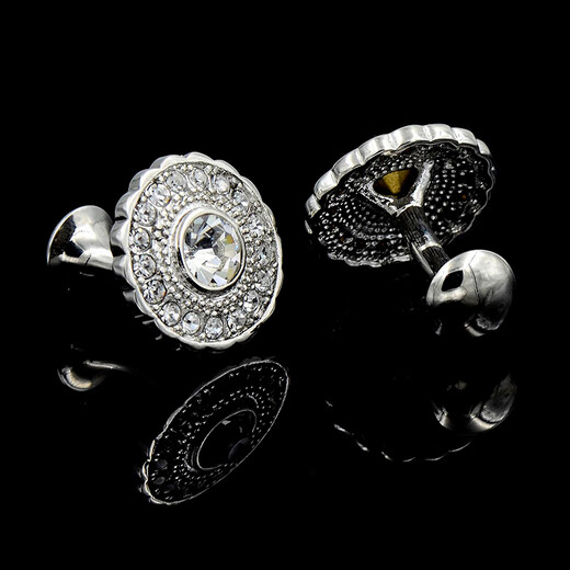 Nosskiss Transparent Crystal Cufflink Diamond Craft Light Luxury Men's Shirt Chandle Bouton Gift Gift Downing Gift Gift Tous les étoiles