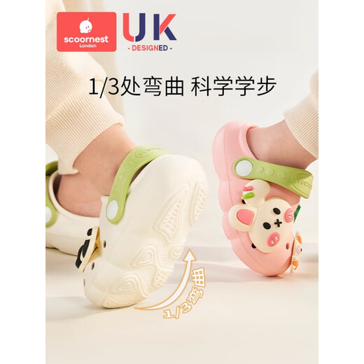 Scoornest New Product Children's Slippers Baby Croc Shoes Summer Boys and Girls Baotou Sandals Infants and Toddlers Indoor Home Defense Skar Cute Rabbit 12.5 125mm Suitable for Foot Length 12-13cm_