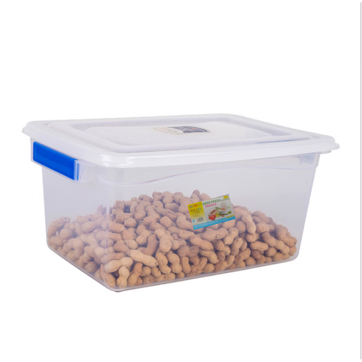 Huobet Box de plástico transparente Gran Caja de refrescos Ring de sellado rectangular Especial Striegue de silicona Caja de almacenamiento de alimentos 9902 Sello: 44*31*14 cm