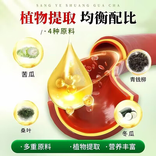 Beijing Tongrentang Money Green Willow Mulberry Hoja Doble Melón Cileras 120 piezas * 5 botellas