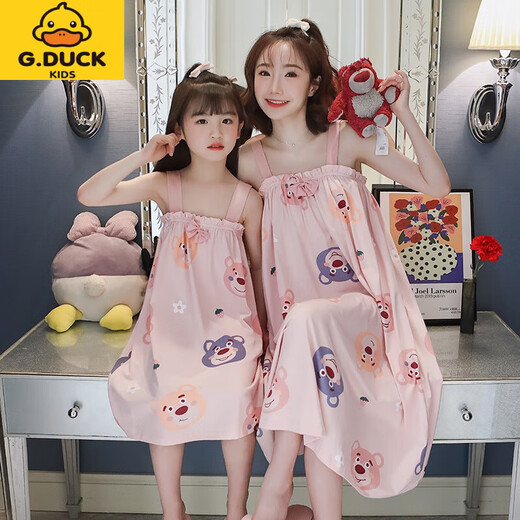 G.Duckkids Sospechoso de niñera camisón de verano Estilo delgado Modal niña Princesa Pajamas para niños Madre e hija Tendencia de hadas de hadas