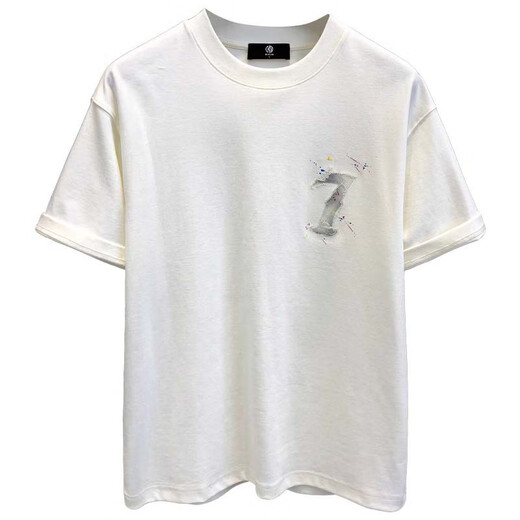 Jeep Spirit Echt Jeep High-End-Kurzärärmel-Männer personalisierte Tinten-Embroidered-T-Shirt für Männer 2025 Sommer Lose American Top Men 6630 White T-Shirt M Größe 90-120jin [Jin entspricht 0,5 kg]