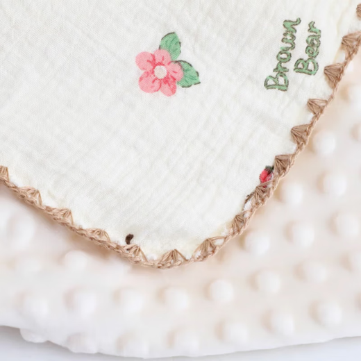 Newborn baby pure cotton gauze blanket baby beanie blanket kindergarten children nap four seasons comfort blanket starry sky little koala wrinkled beanie blanket 100*100cm