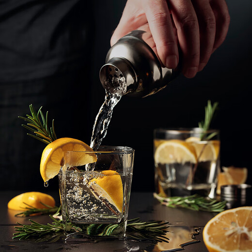 CLITON304 stainless steel cocktail mixer, milk tea shop hand-made lemon artifact cocktail hand-shake shaker cup and pot 4-piece set