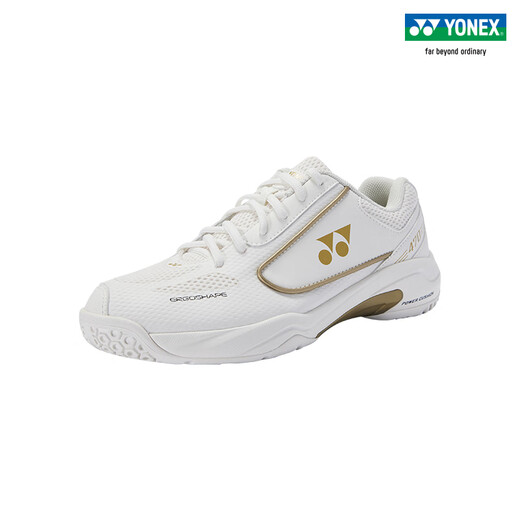 YONEX/Yonex SHB470CR 25 new breathable shock-absorbing anti-slip badminton shoes for men and women yy white/gold 42 (it is recommended to choose one size larger for those with wider feet)