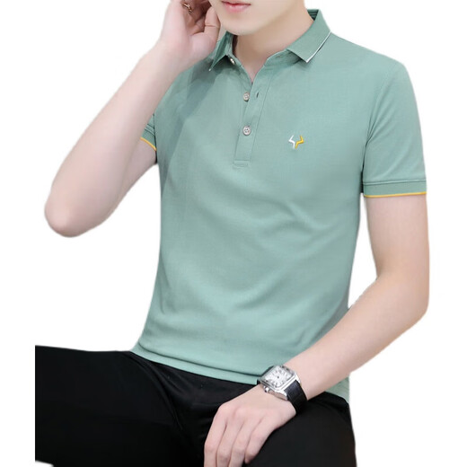 HAILAN BUSINESS NIU Polo Polo T-shirt à manches courtes en coton pur