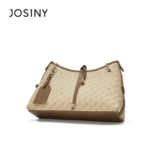 Bolsa de hombro Zhuosini con cremallera impresa en la bolsa europea y americana que viaja en el hombro versátil temperamento de San Valentín Bolsa de axilas Presbyopia Caki