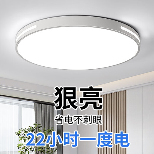 接运猫中山灯具大全2025年新款吸顶灯卧室灯客厅灯现代简约大气护眼灯罩 120W 2白色款全光谱Ra≥9711