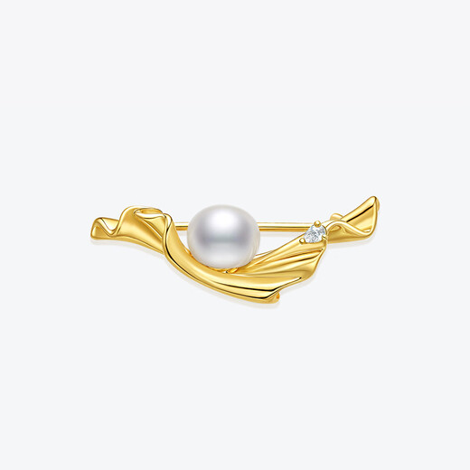 Meluxe white freshwater pearl brooch for women birthday gift for wife 8-9mm