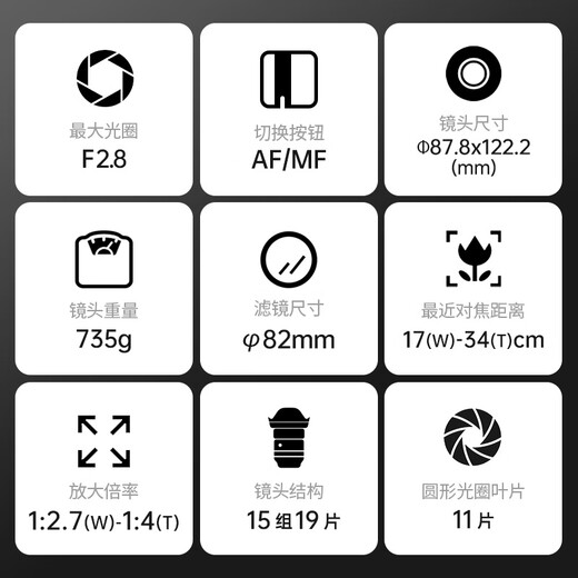SIGMA Art 24-70mm F2.8 DG DN second generation full-frame mirrorless camera constant large aperture 2470 portrait scenery travel live broadcast (Sony E-mount)