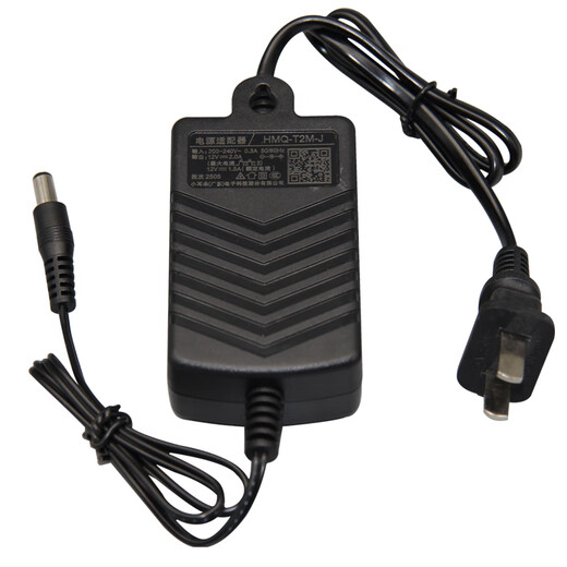 Little Ears Indoor Power Adapter DC12V2A Security Surveillance Camera Voltage Stabilizer Indoor 3C Certified Black Rated 1.5A Maximum 2A HMQ-T2M-J 5 Pack