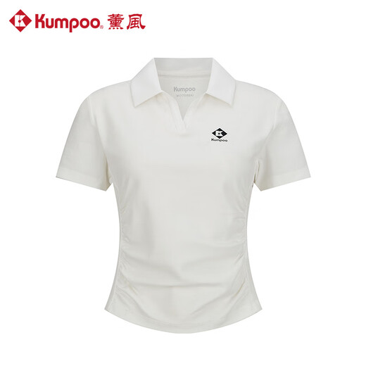 薰风（KUMPOO）羽毛球服女款透气速干运动短袖比赛训练服T恤K241W-1096 白色 M