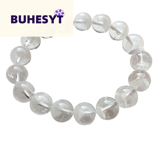 BUHESYT白水晶手串天l然聚宝盆白幽灵手链千层山金字塔男女情水晶/半宝 U9659  11.6毫米 水晶/半宝石