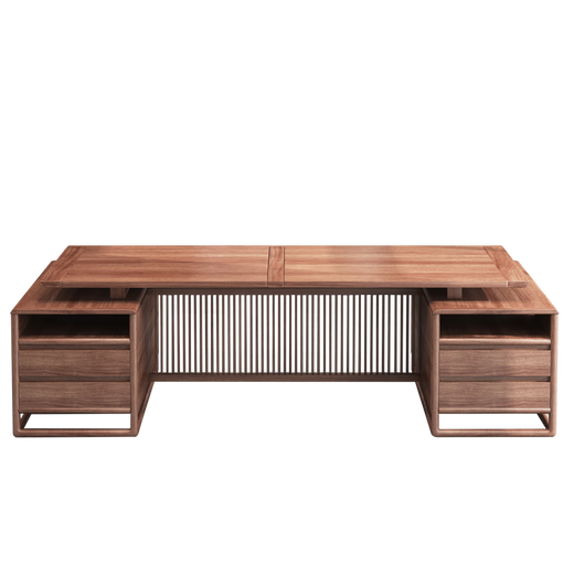 Ningqiu Luoge (NICHLORT) desk solid wood boss desk high-end new Chinese style office furniture simple modern president desk executive desk 2.6 meters desk