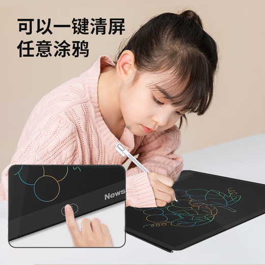 Newman 13 pouces couleur écriture LCD planche à dessin tableau électronique tableau d'écriture pour enfants planche à dessin bureau écriture bébé peinture message mémo garçons et filles cadeau d'anniversaire noir mode