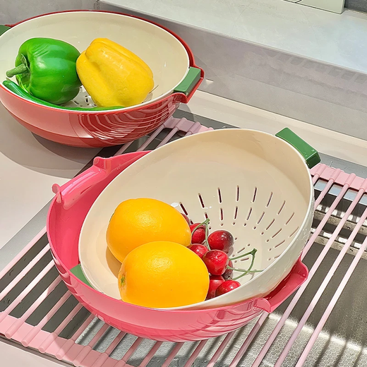 Added vegetable sink drain basket kitchen new fruit plate light luxury high-end living room home high-end exquisite high-value