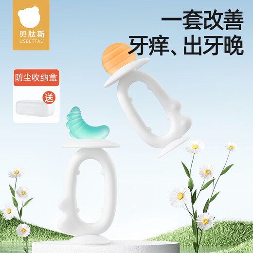 BETUS Baby Teething Stick, Silicone Teether for Small Month-old Baby, Anti-Eating Hands, Biteable and Desirable Pacifier, Soothing and Anti-Eating Hands, Dinosaur Teether-Haoyue