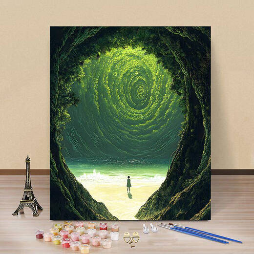 MPPMCK HAYAO Miyazaki Paisaje digital Pintura al óleo Coloración de la sala de estar de estilo de alto valor