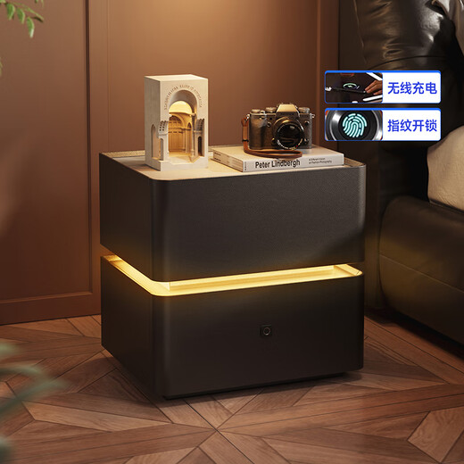 CHEERS modern minimalist primary and secondary bedroom storage slate light luxury high-end 2025 new retro style bedside table G067 white